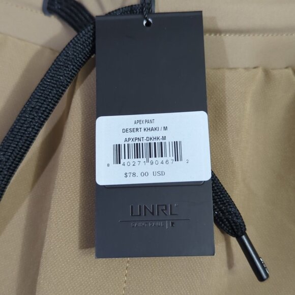 UNRL Apex Pants Men's Desert Khaki Brown Tapered Performance Stretch Golf NWT - Picture 5 of 11